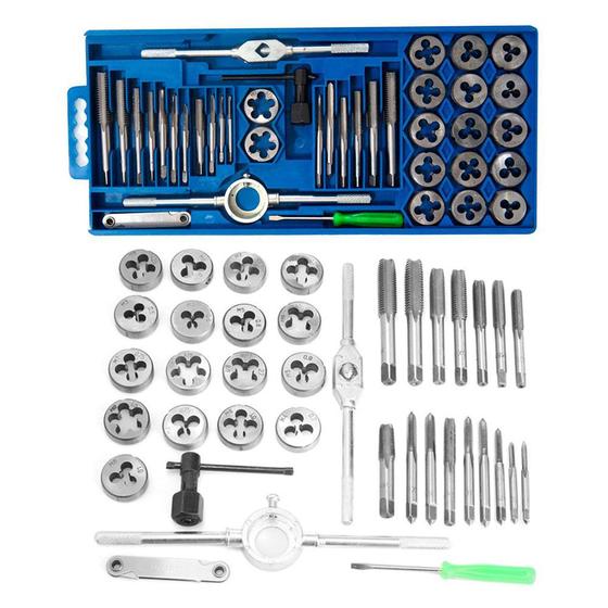 Jogo Kit Macho E Tarracha Tarraxa Cossinete Com 40 Peças Rosca Interna e Externa Direita Esquerda Menor preço em Jogo Kit Macho E Tarracha Tarraxa Cossinete Com 40 Peças Rosca Interna e Externa Direita Esquerda