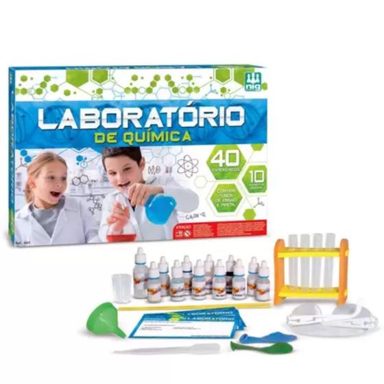 Imagem de Jogo Laboratório De Química, Nig Brinquedos,  Com 40 Experiências, Crianças +10 Anos