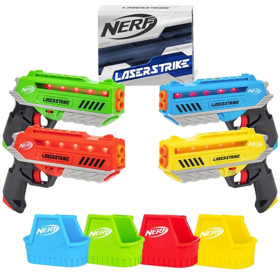 Imagem de Jogo Laser Tag Nerf Laser Strike para 4 Jogadores - Com 4 Blasters e Coldres