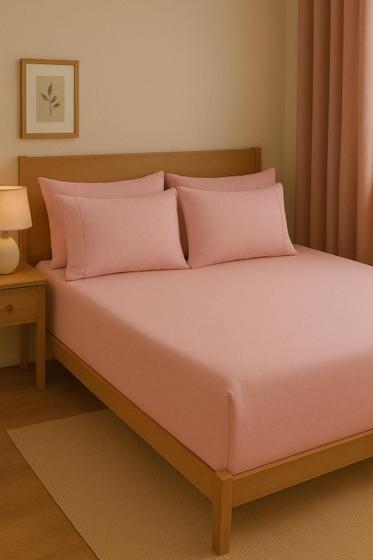 Imagem de jOGO Lençol cama King 400 Fios 3 Peças algodao com elastico