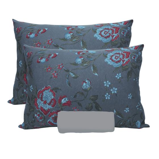 Imagem de Jogo Lençol Cama Queen Size C/ Elástico Doce Vida Portallar Conjunto 3 Pçs