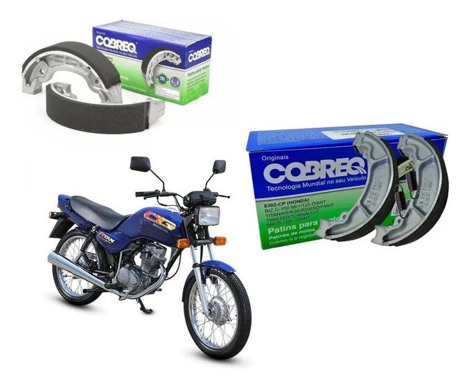 Jogo Lonas Patim Freio Dianteira Traseira Cobreq Honda Cg Ml Today Titan Cargo 125 De 1983 Ate 1999 Imagem de Jogo Lonas Patim Freio Dianteira Traseira Cobreq Honda Cg Ml Today Titan Cargo 125 De 1983 Ate 1999
