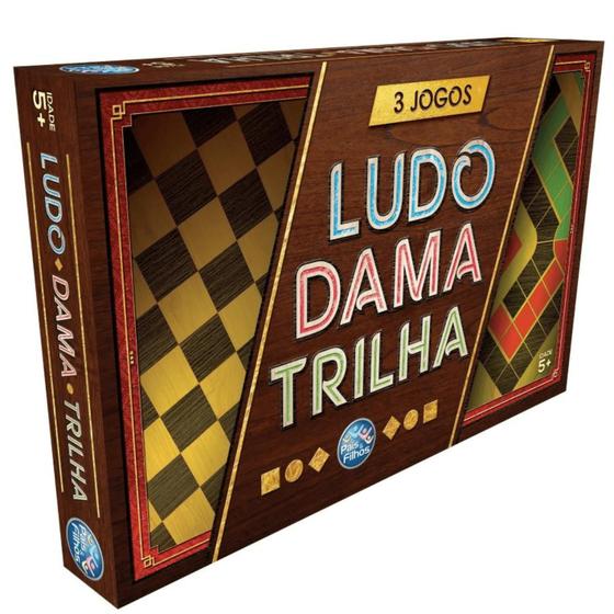 Imagem de Jogo Ludo Dama e Trilha - Pais e Filhos -