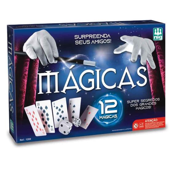 Imagem de Jogo Mágicas Com 12 Truques  Nig Brinquedos  Aprendiz De Mágico Crianças +7 Anos