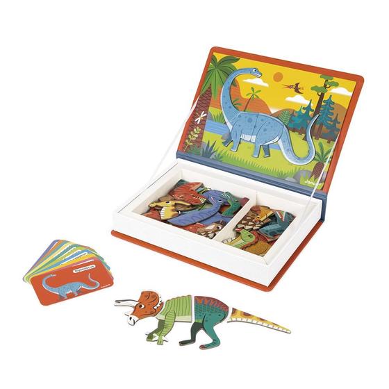 Imagem de Jogo Magnetic Dinosaur Mix and Match Janod Magnetibook 51 unidades