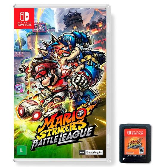 Jogo Mario Strikers Battle League Nintendo Switch Mídia Física Imagem de Jogo Mario Strikers Battle League Nintendo Switch Mídia Física
