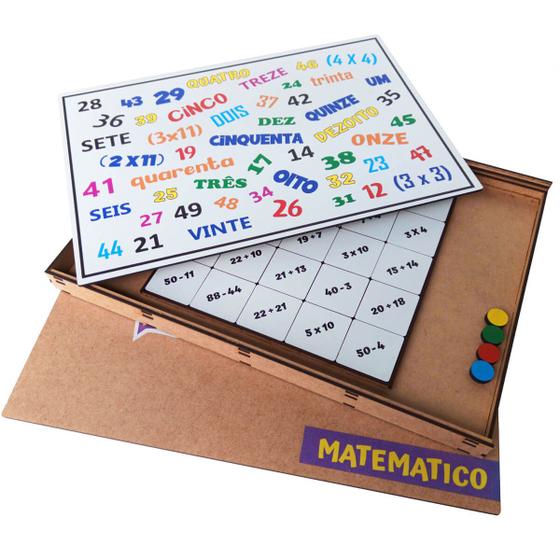 Imagem de Jogo Matemático Lince Educativo para Crianças Ensino Fundamental MDF Zanline