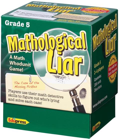 Imagem de Jogo Mathological Liar Edupress Grade 5 com 50 mistérios matemáticos