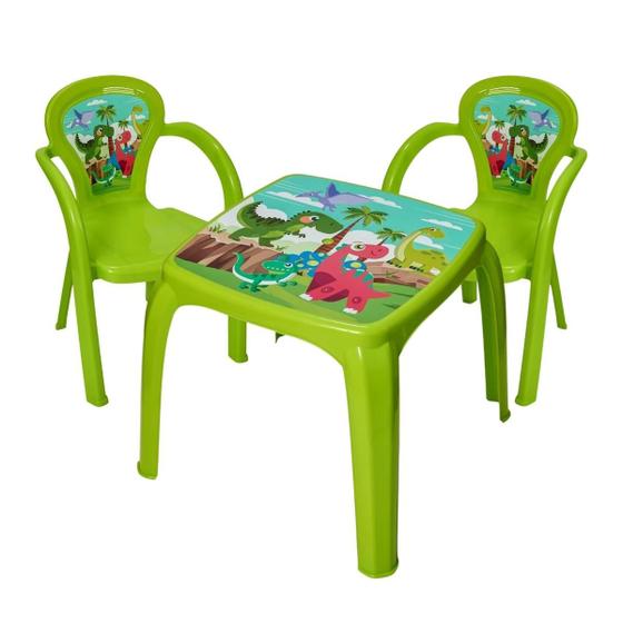Imagem de Jogo Mesinha Infantil Com Duas Cadeiras De PlÁstico Tematica