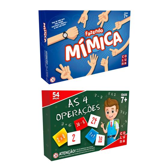 Imagem de Jogo Mimicas + As 4 Operacoes Escolar Alfabetizacao - Coluna