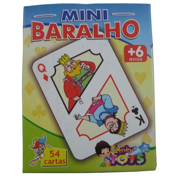 Imagem de Jogo Mini Baralho Mini Toys Com 54 Cartas Desenhado