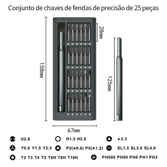 Imagem de Jogo Mini Chaves Precisão Multiuso Kit Ferramentas Allen