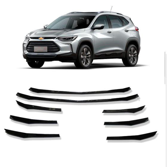 Imagem de Jogo Molduras Grade Dianteira Em Carbono Winnparts Tracker 2020 A 2022 Pi0185