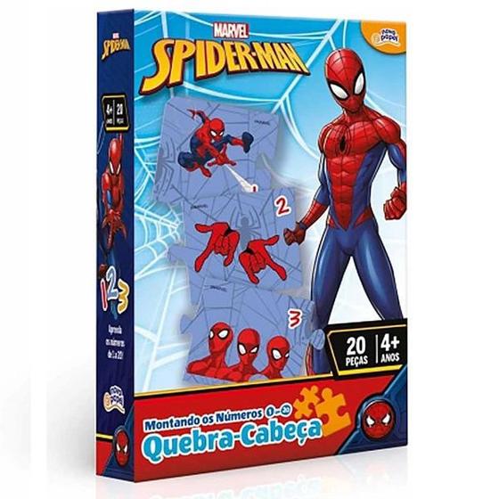 Imagem de Jogo Montando os Numeros de 1 a 20 Homem ARANHA Toyster 8045