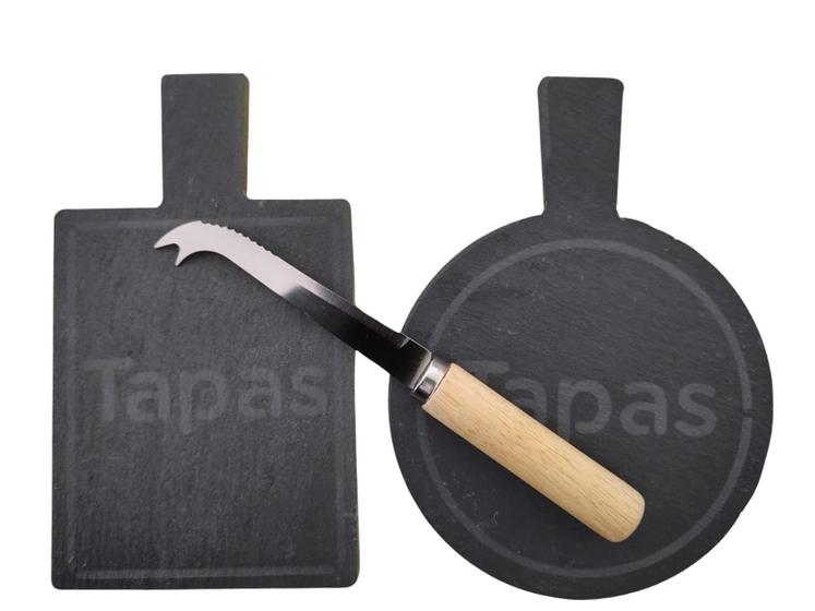 Imagem de Jogo para Queijo com Tábuas de Ardósia Faca Rústico Dinasty