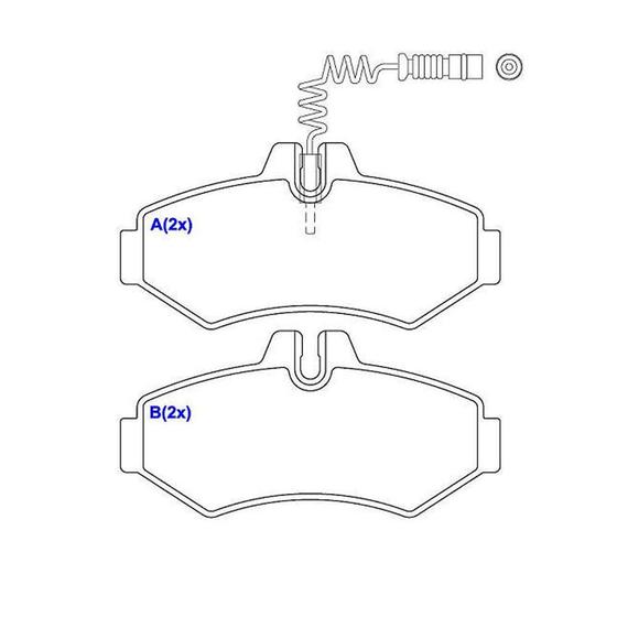 Imagem de Jogo Pastilha de Freio Traseira Syl Mercedes Benz Sprinter 1999 em Diante Vito 1998 em Diante