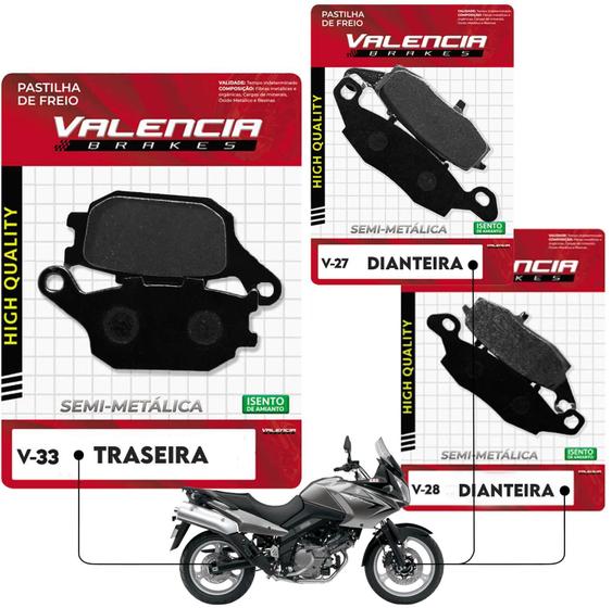 Imagem de Jogo Pastilha Freio Diant+Tras V-Strom 650 Com Abs Vl Brakes