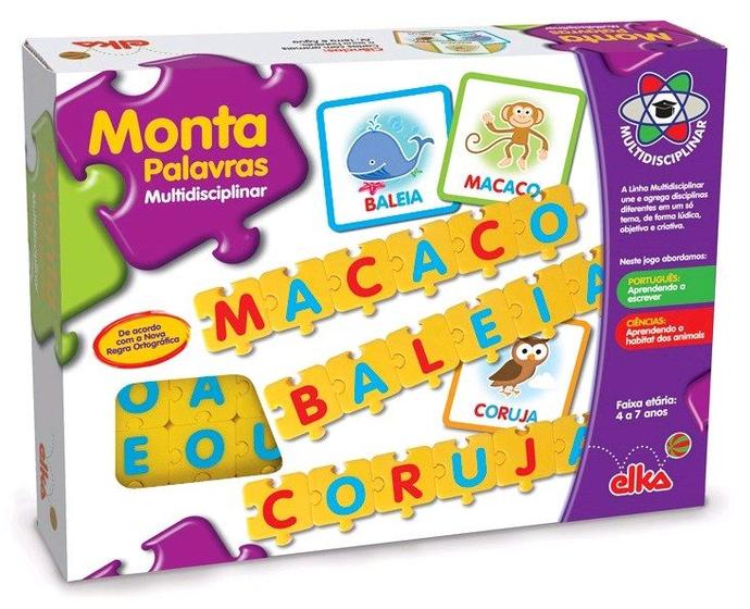 Imagem de Jogo Pedagogico de Montar Palavras Multidisciplinar