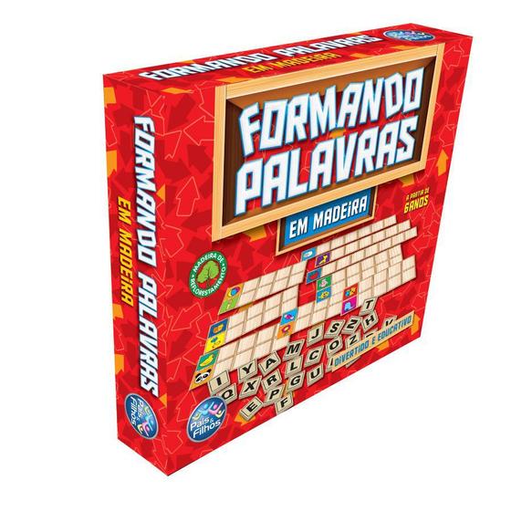 Imagem de Jogo Pedagogico Madeira Alfabeto Letras Formando Palavra - Pais E Filhos