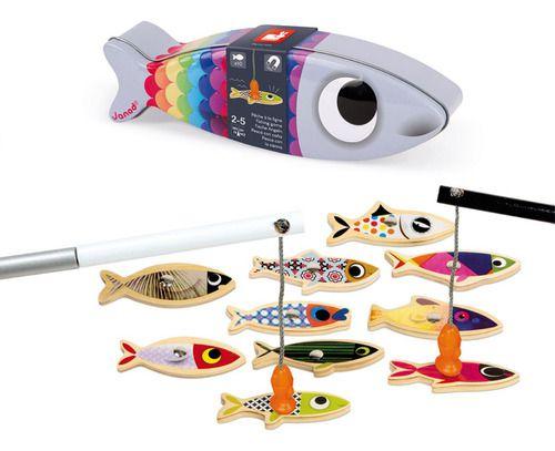 Imagem de Jogo Pesca Peixe Pescaria Magnética Infantil 12 Peças 