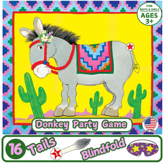 Imagem de Jogo Pin the Tail on the Donkey - Cartões em Inglês