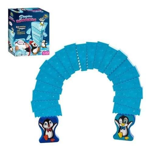 Imagem de Jogo Pinguins Equilibrista Infantil Brinquedo Bloco Montar Brinquedo Lego