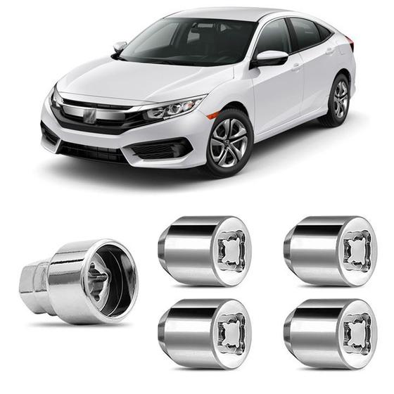 Jogo Porca Antifurto Roda Segredo Trava Proteção Honda Civic Menor preço em Jogo Porca Antifurto Roda Segredo Trava Proteção Honda Civic