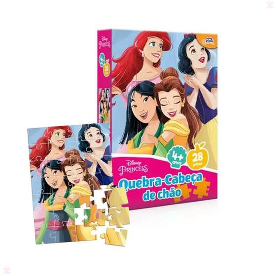 Imagem de Jogo Quebra Cabeça 28 Peças Disney Princesas Toyster