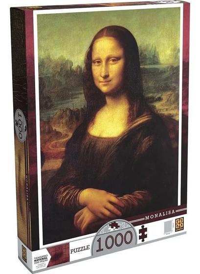 Jogo Quebra Cabeça Monalisa 1000 Peças Puzzle Arte Grow - Quebra-Cabeça ...