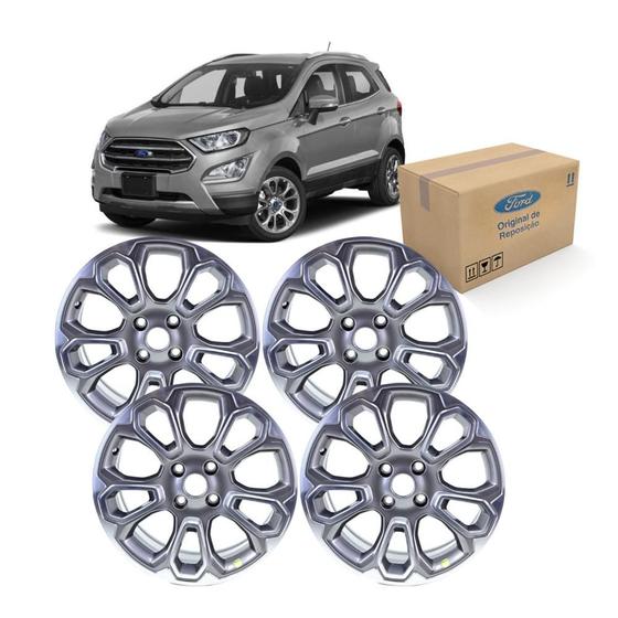 Imagem de Jogo Roda Liga Leve Aro 17 Prata Original Ecosport 2012 A 2021 Kit2838