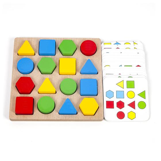 Imagem de Jogo Shape Matching Game Pajojoqa Color Sensory Toy para crianças a partir de 3 anos