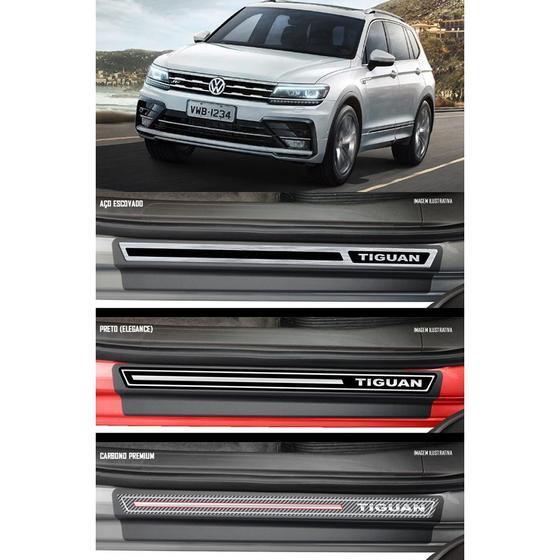 Imagem de Jogo Soleira Premium Elegance Vw Tiguan 2018 em Diante - 4 Portas ( Vinil + Resinada 8 Peças )