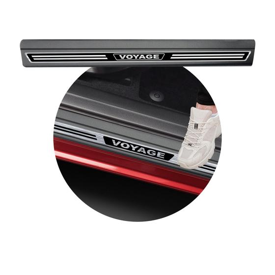 Imagem de Jogo Soleira Premium Elegance Vw Voyage G5 / G6 2008 a 2021 - ( Vinil + Resinada 4 Peças )