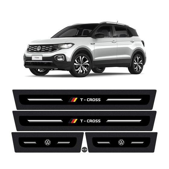 Imagem de Jogo soleira resinada vw t-cross + blackout (8 peças)