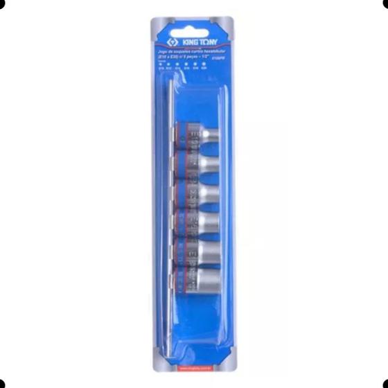 Imagem de Jogo Soquete Torx Fêmea 1/2"  6 Pçs King 