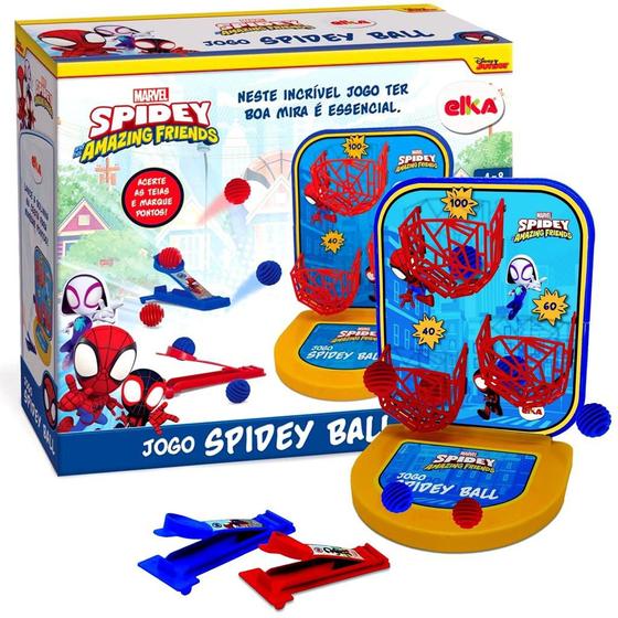 Imagem de Jogo Spidey Ball Lança Bolinhas Spider Man - Elka Brinquedos
