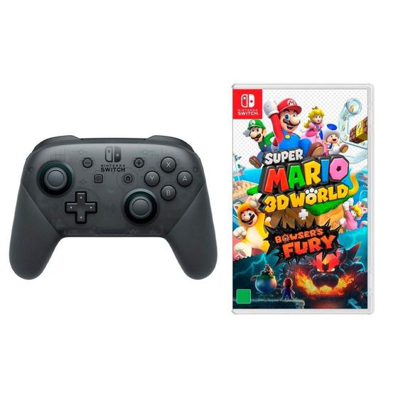 Imagem de Jogo Super Mario 3D World Nintendo Switch + Controle Nintendo Switch