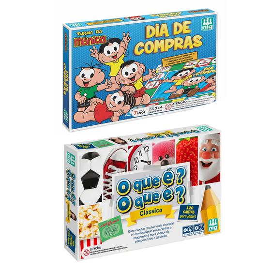 Imagem de Jogo Tabuleiro Infantil O Que É O Que É + Dia De Compras Estimula Educação Financeira - Nig