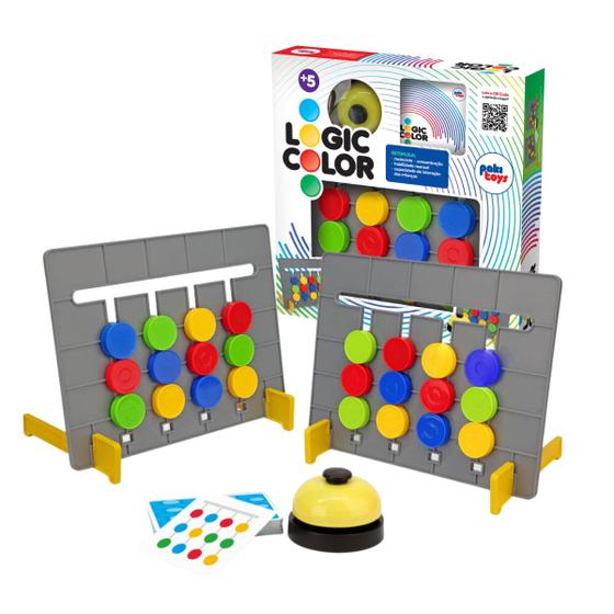 Imagem de Jogo Tabuleiro Logic Color Brinquedo Educativo Infantil Divertido Familia Viagem Presente Menino Menina Desafio Tempo