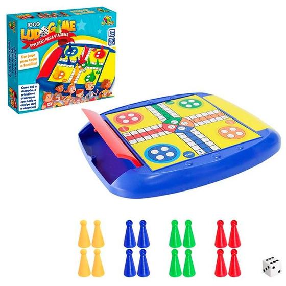 Imagem de Jogo Tabuleiro Ludo 18 Peças Estrategia Infantil