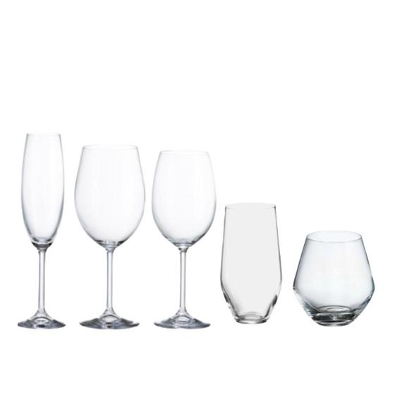 Imagem de Jogo Taças e Copos Cristal Ecol Gastro 30un Bohemia Titanium