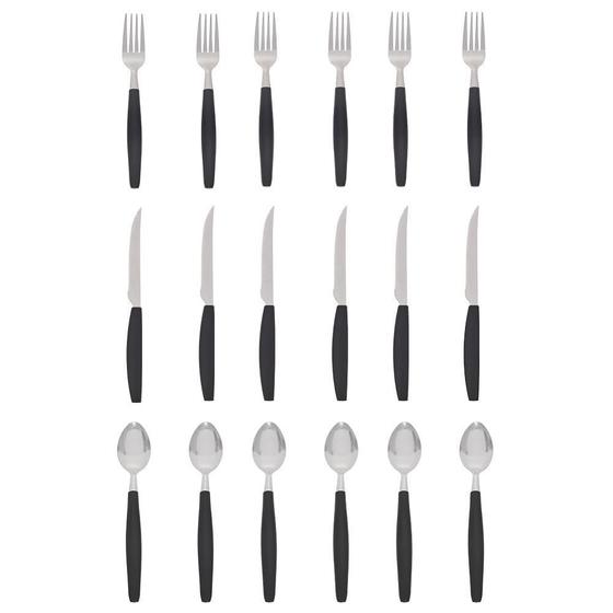 Imagem de Jogo Talheres 18 Peças Garfo, Faca E Colher Inox Linha Mato