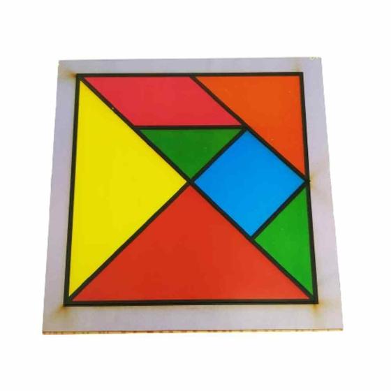 Imagem de Jogo Tangram De Madeira Multicolorido - Marcio Artesanato