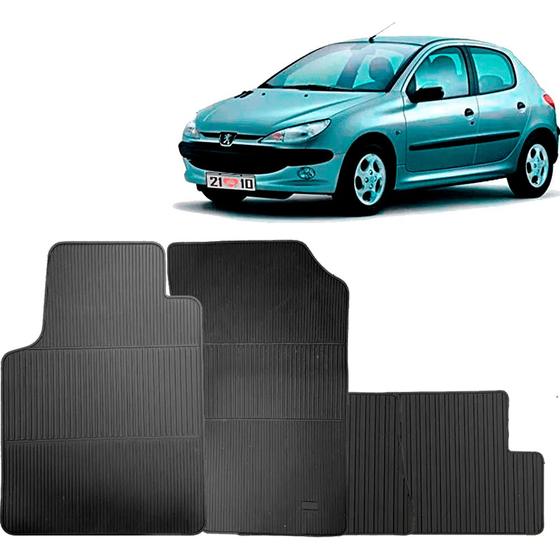 Imagem de Jogo Tapete Compativel Peugeot 206 2001 a 2009 Preto