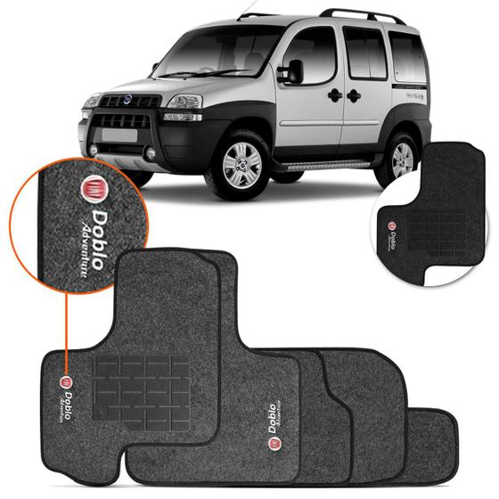Jogo Tapete Doblo Adventure 2001 a 2009 Carpete Logo Bordado 5 Peças Menor preço em Jogo Tapete Doblo Adventure 2001 a 2009 Carpete Logo Bordado 5 Peças