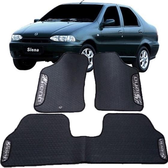 Imagem de Jogo tapete emborrachado do fiat siena  jogo com 3 peças inteiriço traseiro 1996 1997 1998 1999