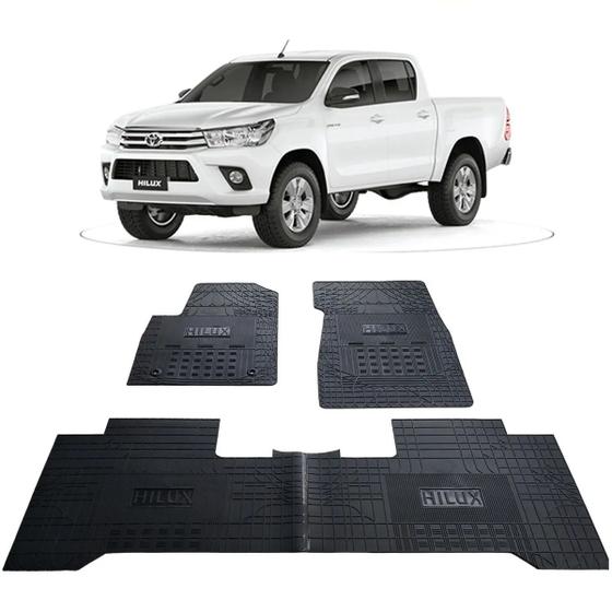 Imagem de Jogo Tapete Interno Reforçado Hilux Cabine Dupla 2015 a 2020