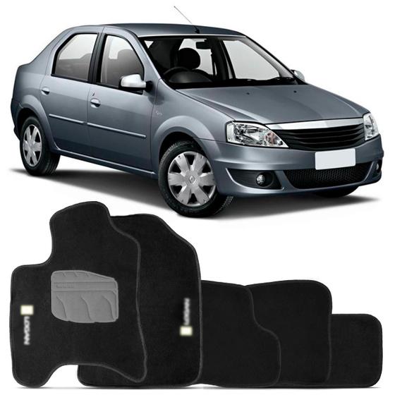Jogo Tapete Logan 2009 2010 2011 2012 2013 Carpete com Grafia Bordado Preto 5 Peças Menor preço em Jogo Tapete Logan 2009 2010 2011 2012 2013 Carpete com Grafia Bordado Preto 5 Peças