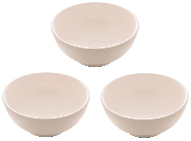 Imagem de Jogo Tigela Bowl Porcelana Clean Branca 350ml 3 Unidades - Lyor