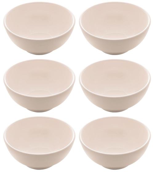 Imagem de Jogo Tigela Bowl Porcelana Clean Branca 350ml 6 Unidades - Lyor